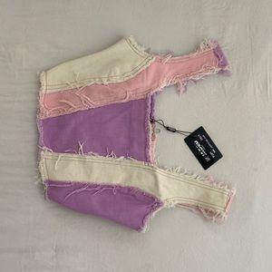 JADEDLDN patchwork crop tank